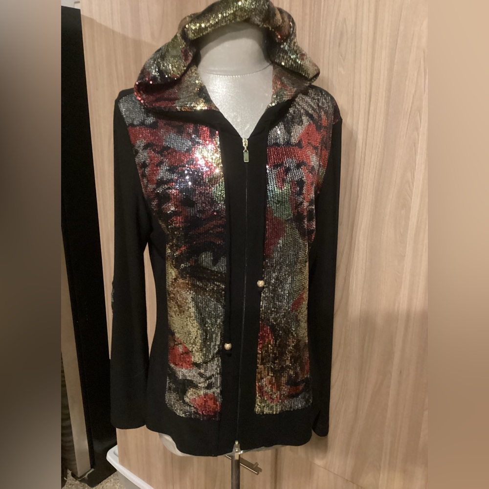 New sequin zipper jacket